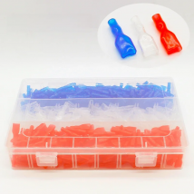 600pcs 3 colours Cover Case for 6.3mm Crimp Terminal Spade Connector 6.3 terminal cap