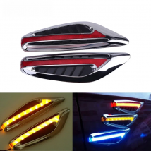1Pair Steering light Fender Side Lamp Hot Sale DC12V Blade Shape Auto Car LED Side Lights Marker Turn signal Lights Accessories