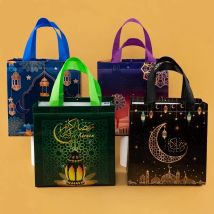 StoBag, Eid Ramadan Gift Tote Bags for Party Celebrations Favor, Reusable Non Woven, Perfect for Packing Candy, 12/30pcs