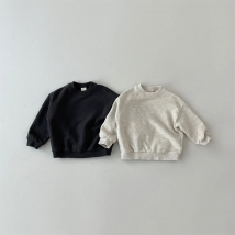 Kid Loose Fashion Letter Sports Sweatshirts Sweet Girl Comfortable Loose Autumn All-match Cotton Tops Boy Simple Clothes