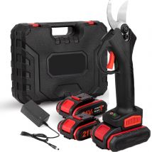 Akumulatorowe nożyce elektryczne do gałęzi 1200W i 25mm do drzew owocowych, bonsai, narzędzie elektryczne z 2 akumulatorami 21V