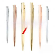 50 Pcs Metal Ballpoint Pen Rose Gold Pen Custom Logo Stationery Business Gift Lettering Engraved Name School&office Supplies