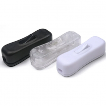 1pcs White Black Transparent 250v 125v 2A 304 LED power cable switch halfway rocker on off push button online switch