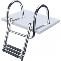 Boat Accessories Stainless Steel Boat Boarding Telescoping Ladder Sliding folding swimming Launching ladder With handrail