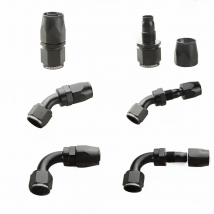 AN4 AN6 AN8 AN10 AN12 AN16 AN20 Straight 0°/45°/90° Degree Swivel Oil Fuel Line Hose End Fitting Adaptor Black