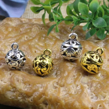 20pcs/Lot Antique Silver/Gold Color Hollow Out Round Ball Charms 11mm Manual Jewelry Flower Ball Pendants DIY Necklace Bracelets