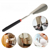 Telescopic Steel Long Handle Shoe Horn Flexible Shoe Lifter Shoehorn Long Professional Spoon Tool Handle Shoe Use