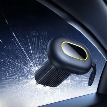 Baseus Double-Headed Car Safety Hammer Alloy Steel Emergency Escape Hammer Hidden Push-Style Cutter Window Breaker Rescue Tool