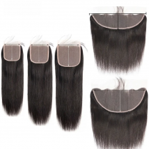 Straight 4x4 5x5 6x6 Lace Closure Human Hair Transparent   13x4 13x6 Lace Frontal Human Hair Ear to Ear Frontal Extensions