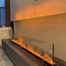 Customizable 3D LED Electric Fireplace with App Control Atomizing Mist Water Vapor Insert Neon Flame Decor for Home Decoration