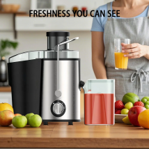 Juicer Machine 800W Stainless Steel Centrifugal Juicer Extractor with Wide Mouth 2.56” Feed Chute for Fruit Vegetable