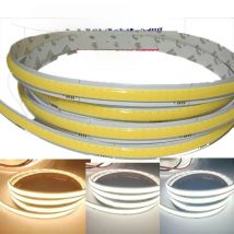 5m 24V  LED Cob CCT Strip 20w/m 840 leds/m  2700k-6500k Dual Color Dimmable Flexible Soft Tape Temperature 3000k 4000k 6000k