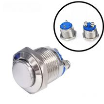 16mm Momentary Reset Metal Push Button Switch IP65 Waterproof Copper 1NO High/Flat/Shape Screw Pin Foot Round Doorbell DIY