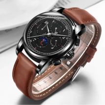 Carnival Brand Military Watch Fashion Luxury Waterproof Moon Phase Automatic Dress Mechanical Watches for Men Clock Reloj Hombre