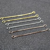 4pcs Rose Gold 925 Sterling Silver Jewelry Box Chain Silver Extender Chain for Jewelry Making DIY Extended Chain Jewelry finding