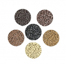 500pcs 4.0x2.0x3.0mm Hair Extension Rings Silicone Lined Micro Links Rings Beads for I Tip Hair Extension Feather Extension