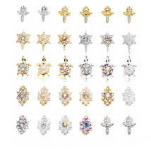 10Pcs Sparkle Crystal Rhinestones Nail Art Tortoise Sunflower Pendant Jewelry Manicure Luxury Strass Charms For Manicure Tips