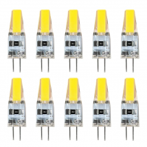 10Pcs/Pack Dimmable Mini G4 LED COB Lamp 6W Bulb AC DC 12V 220V Candle Lights Replace 30W 40W Halogen for Chandelier Spotlight