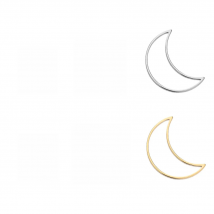 20pcs Stainless Steel Moon Charms for DIY Jewelry Making Bracelet Connector Necklace Pendant Earrings Findings Handmade Supplies