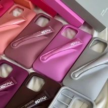 Rhode Lip Gloss Phone Case For iPhone 16E 16 11 12 13 11 15 Pro Max Plus Raspberry Toast Espresso Ribbon Holder Silicone Cover