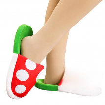 Piranha Plant Slippers Super Winter Plush Slippers House Wear With Pipe Pot Holder For Children Adults