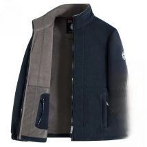 Outdoor Ski Fleece Jacket Men's Autumn And Winter Brand Thick Very Cold Plush Lapel Coat Casual Snow Windproof Sweatshirt Jacket