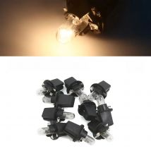 Uxcell 10pcs DC 12V 1.2W T5 Incandescent Dashboard Yellow Light Lamb Yellow for Car Interior Replacement 306 307 308 406 407 272