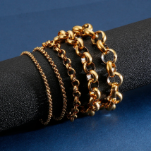 "O" Chain  Luxury Stainless Steel Bracelet Men's High Quality Simple Chunky Link Wholesale Dropshipping Gift