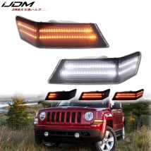 IJDM Auto Segnale Lampeggiante Luci D'angolo Set Per Jeep Patriot Ambra Sequenziale Indicatore di Direzione Luce/Bianco Luci di Guida 07-17