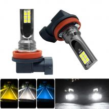 2Pcs H8 H11 H16 JP 9005 HB3 9006 HB4 H7 H4 Led Lamp Super Bright Car Fog Lights Day Driving Running Light 12V 6000K White