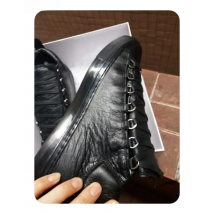 Lace up Men casual shoes hot sale white black dress shoes shrink leather shoes flats high top male trainers shoes concise style