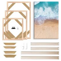 Various Sizes Canvas Frame Wooden Frames Natural Wooden Photo Oil Painting Canvas Diamond Painting Frames Canvas Wood Wall Frame