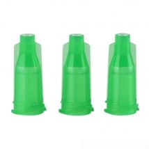 Glue Dispensing Syringe Tip Light Green Cap Luer Lock Pack of 100