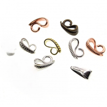 10pcs/lot 3*13mm Copper Necklace Pendant Pinch Clip Bail Clasp Beads Pendant Connectors for Necklace DIY Jewelry Making Findings