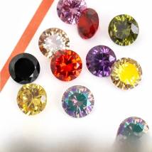Astrobox High Quality Round Zircon Gem Stone Sew On Rhinstone Glass Crystal Pointback Loose Beads DIY Clothing Jewelry Making