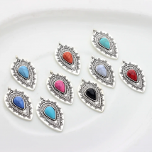 Fashion 4pcs/lot 20*35mm Vintage  Alloy Water Drop Charms CONCHO Pendant For DIY Necklace Jewelry Finding Accessories