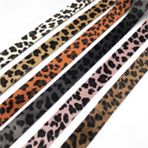 Hot Leopard Print 25mm 1"  Suede Ribbons Bows Christmas Packing DIY Sewing Hair Gift Decor Craft Accessories 2yards