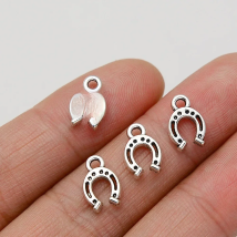 80pcs/Lots 11x8mm Antique Silver Plated Horseshoe Charms Pendants Fitting Diy Jewelry Materials To Make Goods For Creative Work