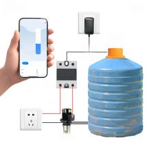 ME201WC Smart Home TUYA App Wire Control Ultrasonic Real TimeReminder Wifi Mobile APp Liquid WirelessWater Tank Level Monitor