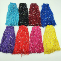Wholesale 1 Yards/lot Fringe Lace Tassel Ribbon Sew Latin Dress Stage Garment Curtain DIY Sewing Accessories Sequins Fringe Trim