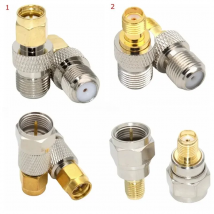 10Pcs F To SMA Connector SMA To F Male Female Straight Coaxial Converter Wire Terminal Brass Gold Plated High Quality Copper New