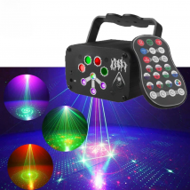 ALIEN RGB Mini DJ Disco Laser Light Projector USB Rechargeable LED UV Sound Strobe Stage Effect Wedding Xmas Holiday Party Lamp