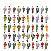 Model Miniature 1:87 HO Scale Architectural Painted Models Human Scale Model ABS Plastic People Figures Random Poses 50/100Pcs