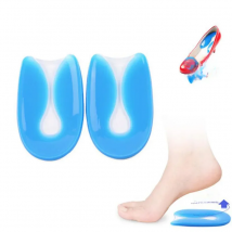 1Pair Foot Pain Relief Silicone Gel U-Shape Plantar Fasciitis Heel Protector Heel Spur Cushion Pad Shoe Insert Insole Men Women