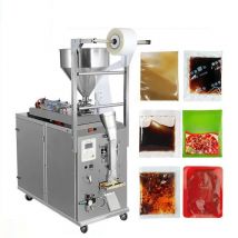 500W Pneumatic Paste Liquid Packaging Machine Stainless Steel Commercial Filling Packaging Machine