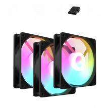 Ruix S2 Fixed Rainbow RGB Computer Ventilador Fan 120mm Noiseless 12V Gaming Cooling Fan Molex Soft Feet Pad 3 Fans in 1 Fan Kit