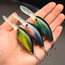 ANFS 3pcs/1pc Crankbait Fishing Lures -10cm/ 3.93inch, 12.5g/0.42oz, Durable ABS Material - For Bass & Pike Fishing Enthusiasts