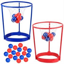 2er-Pack Head Hoop Basketball-Partyspiel für Kinder und Erwachsene, verstellbares Korbnetz-Stirnband mit 20 Bällen, lustiges Geschenk zum Geburtstag
