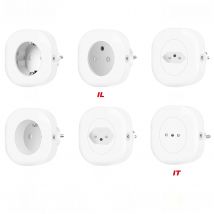 LELLKI Zigbee Power Plug Socket Zigbee2mqtt 10A EU Brazil French IL IT CH Remote Control With Tuya Smart Life SmartThings Alexa