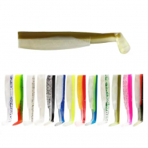 FTK 5pcs/pack Black Minnow Fishing Lure 70/90mm Silicone Baits Soft Lures Jig Bait Bass Pike Zander Fishing Leurre Souple